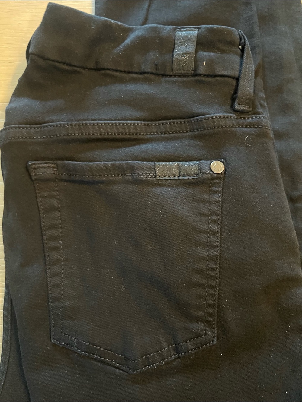7 For All Mankind Women's Black Skinny Jeans